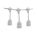 Guirlande Guinguette Blanche Suspendue IP65 14,4m pour 15 Ampoules E27