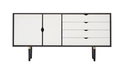 S6 Sideboard - Black Oak/White