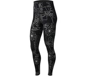 Nike Sportswear Icon Clash Hw Tight AOP Femme, Black, FR : L (Taille Fabricant : L)