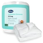 Silentnight Summer Breeze 2.5 Tog Double Duvet - Lightweight Low Tog Summer Duvet Quilt Ideal for Warm Nights and Hot Sleepers - Hypoallergenic and Machine Washable - Double - 200x200cm