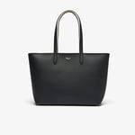 Lacoste Sac cabas zippée Anna Taille Taille unique Noir Farine