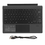 Clavier portable sans fil Bluetooth pour Surface Pro Type Cover, rétroéclairage 7 couleurs, rechargeable par USB C, noir, avec pavé tactile