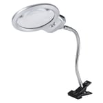 Large Lens Table Top Desk Lamp Lighted Magnifier Magnifying Glass With LED L GF0