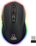 The G-Lab - Kult Krypton - Souris Gamer sans Fil Haute Performance 6400 DPI - Souris Gaming sans Fil Bluetooth & 2.4 Ghz, Batterie Longue Durée, RGB, 7 Boutons - PC/PS4/PS5/XBOX – Noire - New