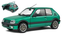 Peugeot 205 Gti Griffe 1992 Vert Fluorite Modèle 1:18 1801712 SOLIDO