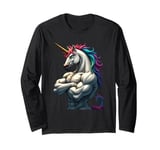 Unicorn Power for a Unicorn lover athlete bodybuilder Long Sleeve T-Shirt