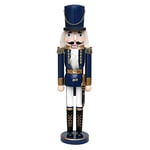 Dekohelden24 521169B Beautiful Nutcracker Soldier in Metallic Blue Classic Approx. 50 cm