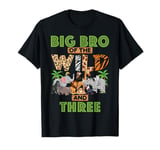 3rd Birthday Zoo Safari Jungle Big Bro Of The Wild and Three T-Shirt