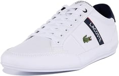 Lacoste Men's Chaymon 0120 2 CMA Sneaker, White (White/Nvy/Red), 11 UK