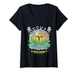 Womens Star Wars The Mandalorian Beskar Vibes Mos Espa Surf Beach V-Neck T-Shirt