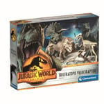 Clementoni- Jurassic World 3 – Kit d'excavation Tricératops & Velociraptor – Jouet pour Enfants à partir de 6 Ans – Dinosaure fossiles avec Marteau et Burin, 19289, Multicolore, 7 x 35 x 26