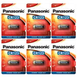 6 x Panasonic CR123A 3V Photo Lithium Battery 123 CR123 CR17345 Camera Battery