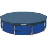 Bâche pour piscine tubulaire ronde Frame - INTEX - Diam. 488 cm - Bleu - Tamis d'écoulement - PVC