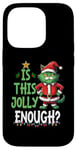 Coque pour iPhone 14 Pro Is This Jolly Enough Grumpy Santa Cat Pun Pun Noël