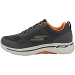 Skechers Gowalk Archfit Wide Mens Running Trainers Charcoal/Orange 9 UK