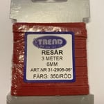 Resårband 6 mm Röd