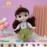 New 16 Cm BJD Mini Doll 13 Movable Joint Girl Baby 3D Big Eyes Beautiful DIY