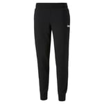 Puma Womens Essentials Full-Length Closed Sweatpants Jogging Bottoms - Black Cotton - Size X-Large