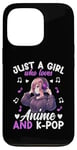 iPhone 13 Pro Just a Girl Who Loves Anime and K-Pop Anime Merch Japanese Case