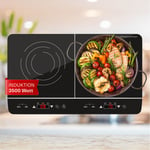 Induction Hob 60cm Hot Plate Electric Cooker Double Hob Timer Child-lock Touch