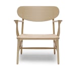 Carl Hansen - CH22,Soaped Oak, Natural braided paper cord - Fåtöljer - Hans J. Wegner - Träfärgad - Naturmaterial/Trä