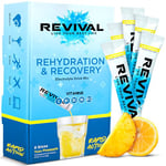 Revival Rapid Rehydration, Electrolytes Powder - High Strength Vitamin C, B1, B3, B5, B12 Supplement Sachet Drink, Effervescent Electrolyte Hydration Tablets - 6 Pack Yuzu Pineapple