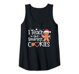 Womens I Teach The Smartest Cookies Christmas Gingerbread Kids Boys Tank Top