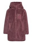 Kids Only Kmgnewsascha Sherpa Hood Jacket Cp Otw Lila