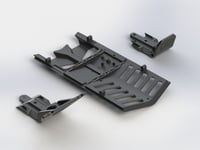 Arrma&nbsp;Skidplate Front/Rear/Center Set Nero Z-AR320282