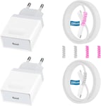 Chargeur Usb C Rapide For Iphone 15, 4 Pack 25w Pr Adaptateur Et 2m Cable For Iphone 15 Pro/15 Pro /15 Plus/Ipad Pro/Samsung Galaxy S23 S22 S21 Adaptateur Type C Secteur Alimentation[X2868]