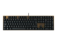 Cherry Kc 200 Mx - Tangentbord - Usb - Qwerty - Usa Med Eurosymbol - Tangentbrytare: Cherry Mx2a Silent Red - Svart - Plastfri Förpackning