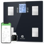 arboleaf balance pese personne, balance connectée, balance impedancemetre avec 14 Données Corporelles (BMI/Graisse Corporelle/Masse Osseuse/BMR/Muscle), 180KG, LCD, Noir