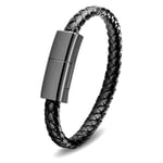 Câble Usb C Vers Iphone 22.5 Cm Court Chargeur Bracelet Portatif Cuir Tressé Lightning Câble Rapide Pour Iphone 14/13/12/11/Pro/X/Xs/Xr/8/8 Plus/7/7 Plus/6s/6 Plus/Se