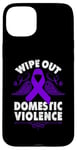 Coque pour iPhone 15 Plus Wipe Out Domestic Violence, ruban violet