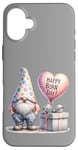 Coque pour iPhone 16 Plus Birthday Gnome With Pink Heart Balloon For Happy Born Day