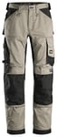 Snickers Workwear Men's Allroundwork Stretch Loose Fit Work Pants, Khaki/Black, 34W x 30L