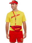 Smiffys Kit Baywatch, Rouge, avec visière, banane et sifflet