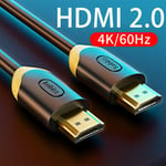 0.5m Répartiteur HDMI 2.0 Plaqué Or pour Boîtier TV HD, 4K, 60Hz, 3D, Compatible avec Directions Audio et Vidéo, PS4, Ordinateur, Affichage Lapmédication ""Nipseyteko