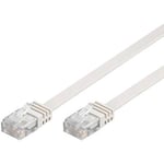 Nätverkskabel UTP Cat6 patchkabel 3m, vit, platt