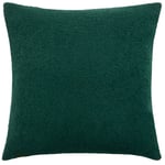 furn. Malham Shearling Fleece Square Filled Cushion - Emerald - One Size