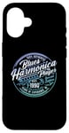 Coque pour iPhone 16 Modern Blues Harmonica Born In 1990 Vintage 35th Birthday