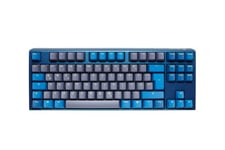 Ducky One 3 Daybreak TKL - Clavier mécanique de Jeu au Format 80% avec Disposition Allemande et switchs Cherry MX Red, remplaçables à Chaud (Prises Kailh) et éclairage RGB