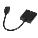 Adaptateur HDMI vers VGA haute vitesse HDTV,convertisseur mâle vers VGA femelle,détartreur HDMI,convertisseur de câble vidéo pour ordinateur portable - Type Black