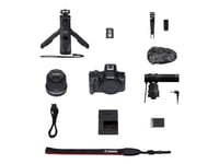 Canon Eos R50 - Content Creator Kit - Digitalkamera - Spegellöst - 24.2 Mp - Aps-C - 4 K / 30 Fps - 2.5X Optisk Zoom Rf-S 18-45 Mm F4,5-6,3 Is Stm Objektiv - Wi-Fi, Bluetooth - Svart