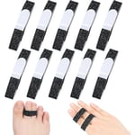 10 st Buddy Tape Fingerbandage, Halkslinga för Fingrar, Återanvändbara Tygbandage för Bruten Tå Black 10pcs