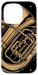 Coque pour iPhone 14 Pro Keeping It Low Key Funny Tuba Instrument de musique Tuba Player