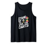 Funny Stand Up If You Love The Darts Funny Retro Dart Quote Tank Top