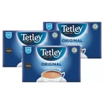 Tetley Original Rich Fresh Natural Drink Classic Black Tea Bags -Pack of 3 x 240