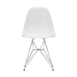 Vitra Eames Plastic Side Chair RE DSR stol 85 cotton white-chrome