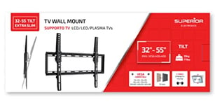 Superior Electronics SUPSTV005 Fixed Wall Mount 32" to 55" (Tilt E x tra Slim) Vesa 200 x 200, 300 x 300, 400 x 200, 400 x 400